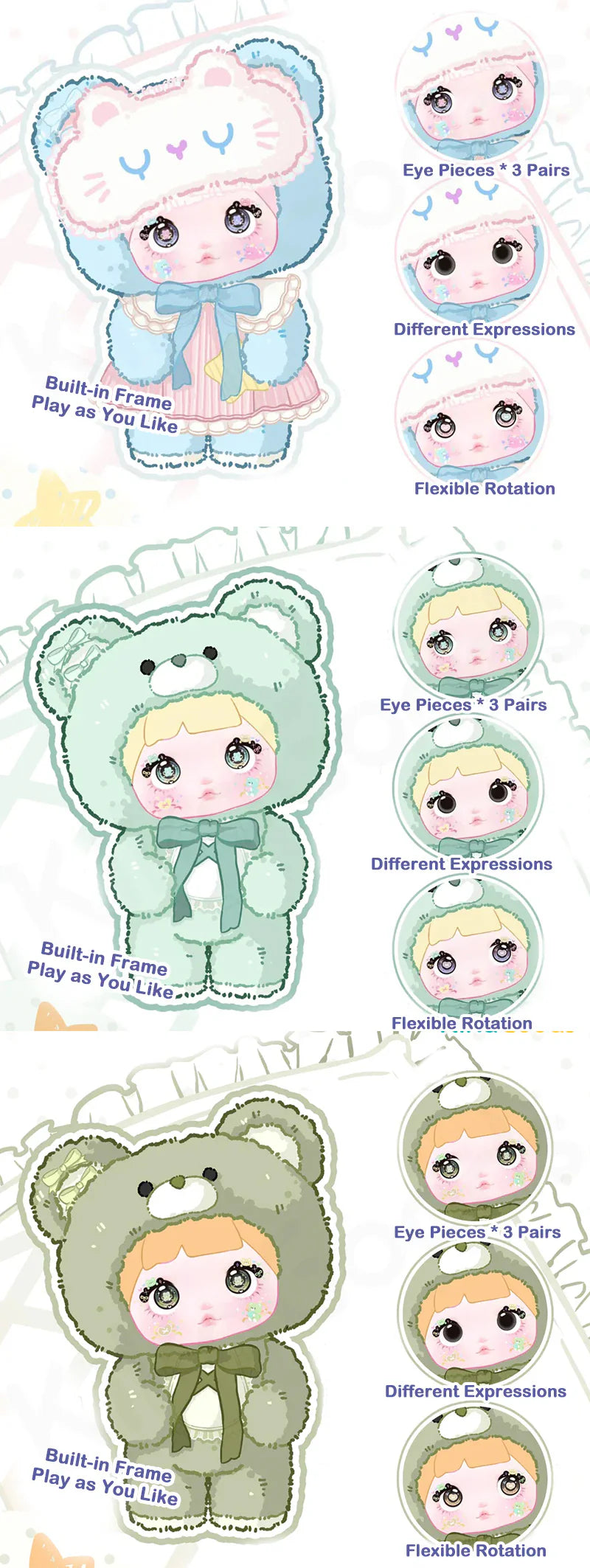 Nommi 400% Good Night Bear Plush Series Blind Box